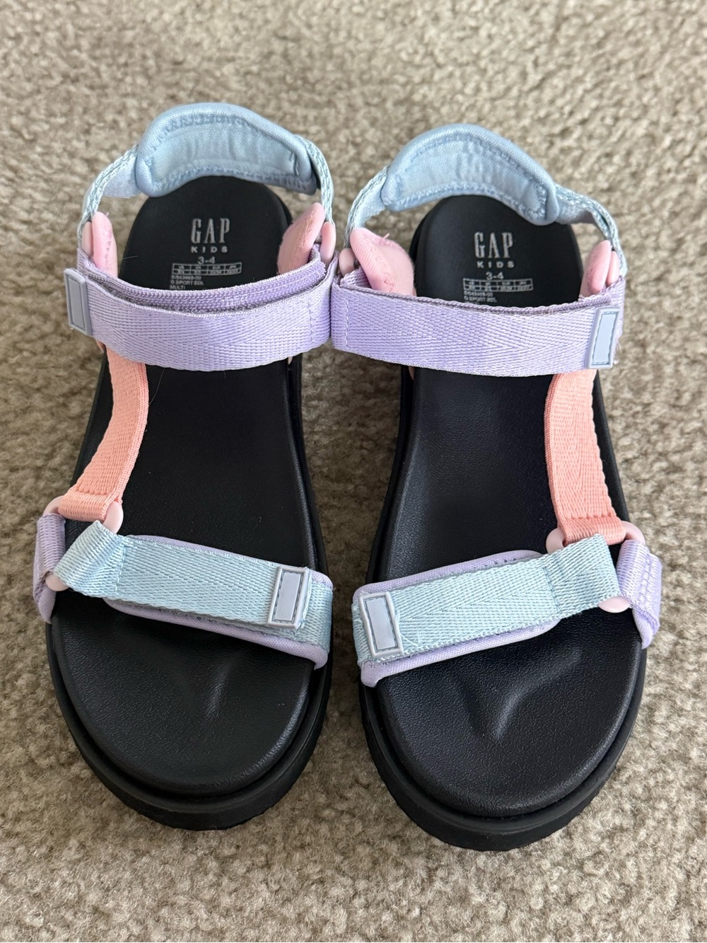 GAP Kids Pastel Multi-Color Strappy Sandals